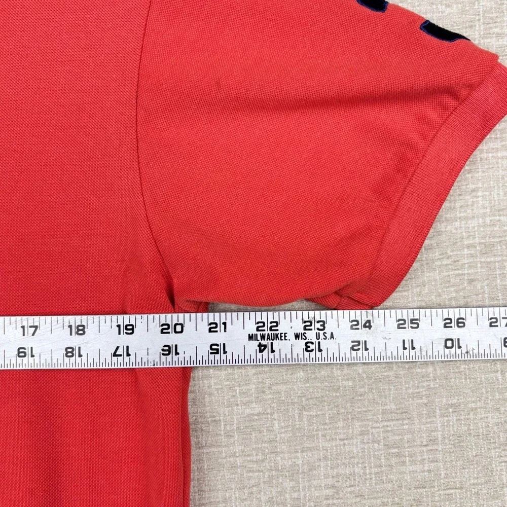 Polo Ralph Lauren Mens XL Red Big Pony Short Sleeve Pique Polo Shirt Navy Blue 3
